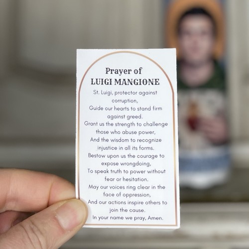 Luigi prayer sticker - st., vinyl